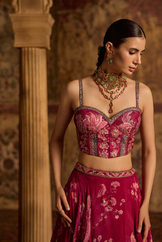 Samreen fuschia lehenga set