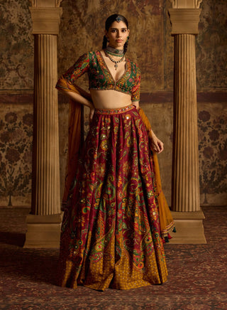 Riddhima rust lehenga set