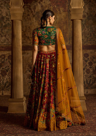Riddhima rust lehenga set