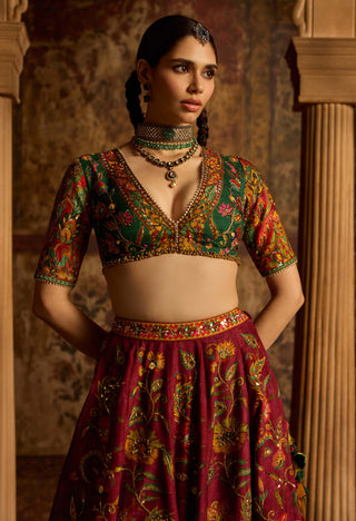 Riddhima rust lehenga set