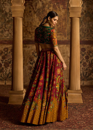Riddhima rust lehenga set