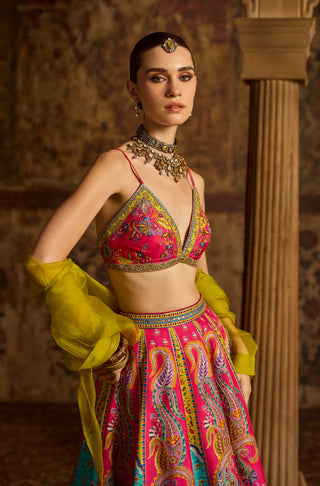 Vamika hot pink lehenga set
