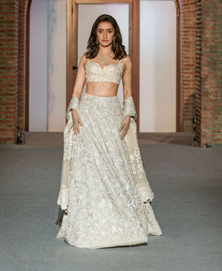 Ivory emma lehenga set