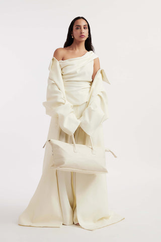 Natsya off white jacket and pant set