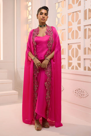 Gulnaar rani dhoti skirt corset and cape set