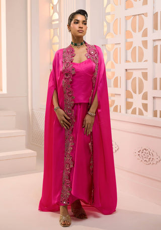 Gulnaar rani dhoti skirt corset and cape set