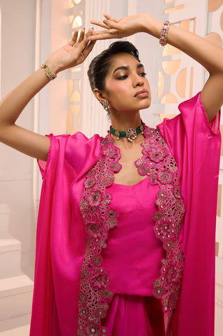 Gulnaar rani dhoti skirt corset and cape set