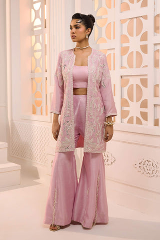Meher gulzar sharara and jacket set