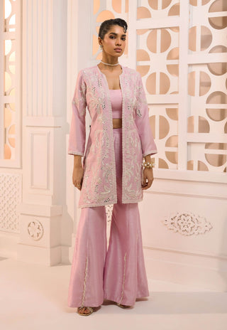 Meher gulzar sharara and jacket set