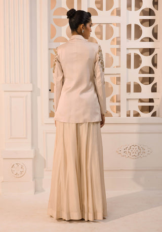 Aurelia ivory embroidered blazer and pant set