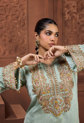 Sagarika seafoam green kurta