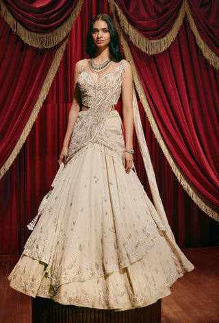 Lizzie ivory lehenga set