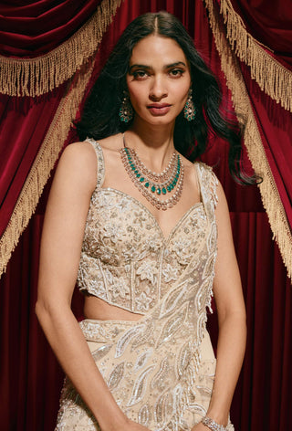 Lizzie ivory lehenga set