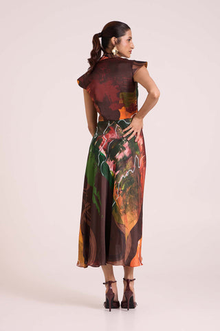 Ceres Draped Midi Dress