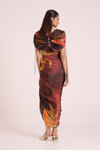 Ceres Draped Midi Dress