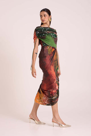 Ceres Draped Midi Dress