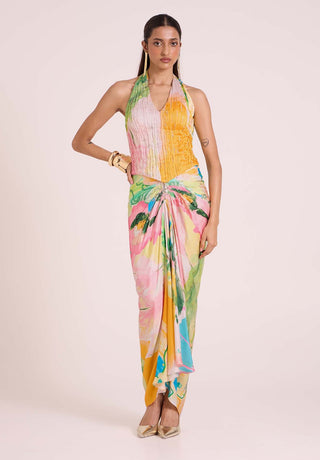 Thalia Top With Draped Skirt