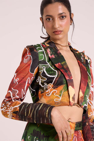 Demeter Cropped Jacket With Trousers