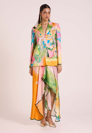 Eiar Blazer With Asymmetric Skirt