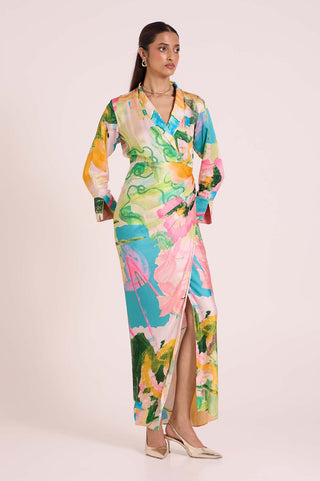 Eiar Draped Midi Dress