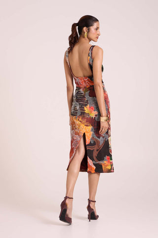Demeter Embroidered Midi Dress
