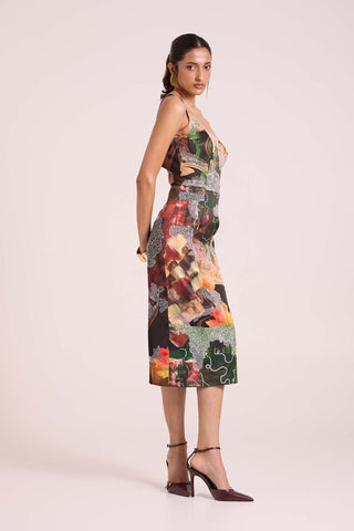 Demeter Embroidered Midi Dress