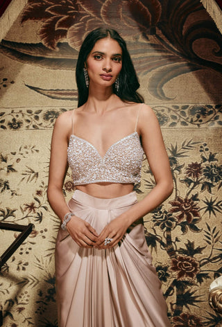 Lucinda beige cape and skirt set