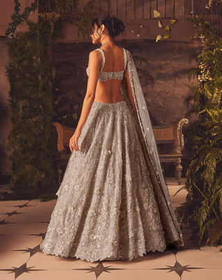 Luminous ivory lehenga set