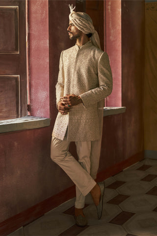 Ivaar sandstone sherwani set