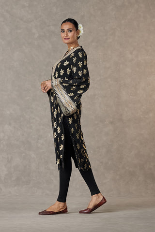 House Of Masaba-Black Cherrybloom Kurta-INDIASPOPUP.COM