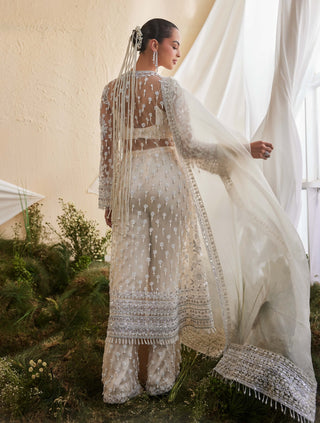 Elysian ivory kurta and palazzo set