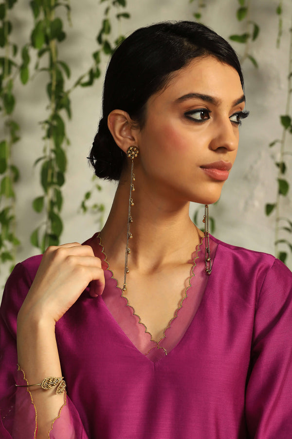 Charkhee-Pink Pop Kurta Set-INDIASPOPUP.COM