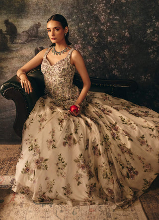 Mimi ivory corset and skirt set