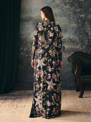 Anneliese black jacket, blouse and drape sari