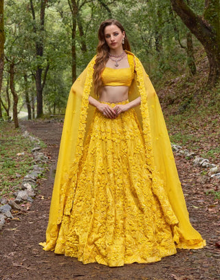 Sunlight yellow lehenga set
