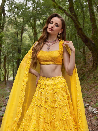 Sunlight yellow lehenga set