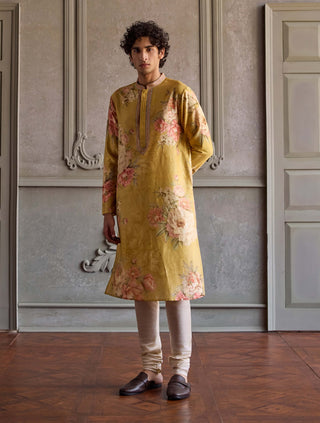 Rian lemon yellow kurta and pants