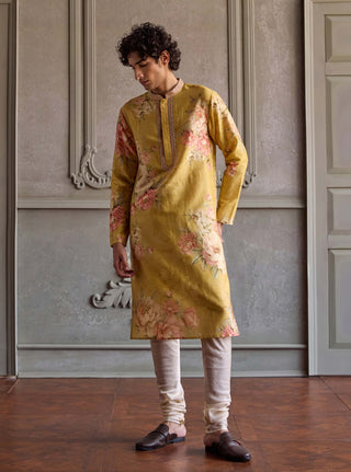 Rian lemon yellow kurta and pants