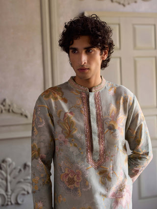 Parth soft mint kurta and pants