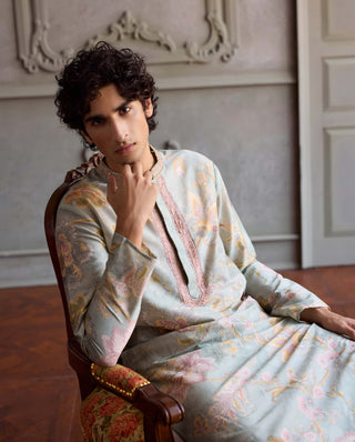 Parth soft mint kurta and pants