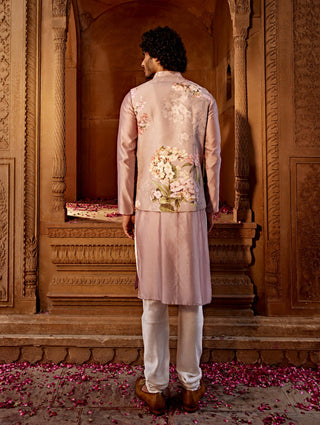 Said Lilac Bundi And Kurta Set by Kalista Men, available on Indiaspopup.com