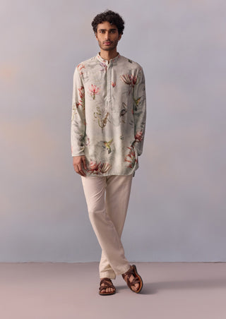 Nasir Slate Gray Kurta And Pants by Kalista Men available on Indiaspopup.com