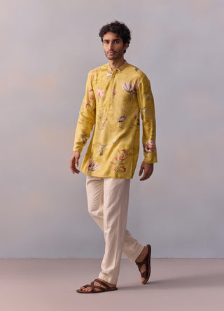 Nasir Yellow Kurta And Pants by Kalista Men available on Indiaspopup.com