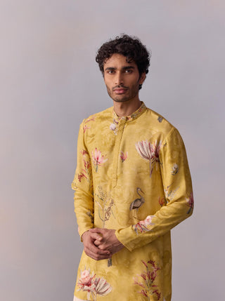 Nasir Yellow Kurta And Pants by Kalista Men available on Indiaspopup.com