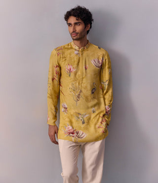 Nasir Yellow Kurta And Pants by Kalista Men available on Indiaspopup.com