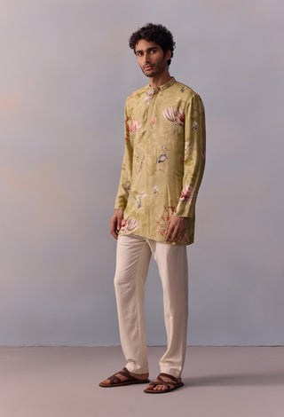 Nasir Mint Green Kurta And Pants by Kalista Men available on Indiaspopup.com