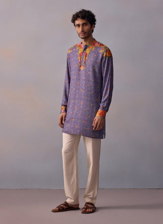 Zayn Purple Kurta And Pants by Kalista Men available on Indiaspopup.com