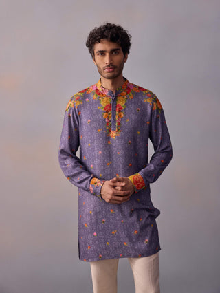 Zayn Purple Kurta And Pants by Kalista Men available on Indiaspopup.com