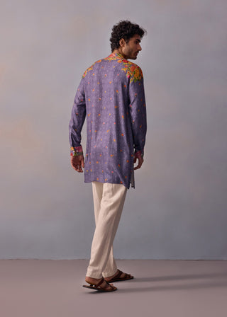 Zayn Purple Kurta And Pants by Kalista Men available on Indiaspopup.com