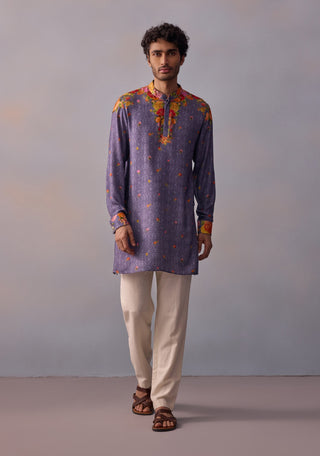 Zayn Purple Kurta And Pants by Kalista Men available on Indiaspopup.com